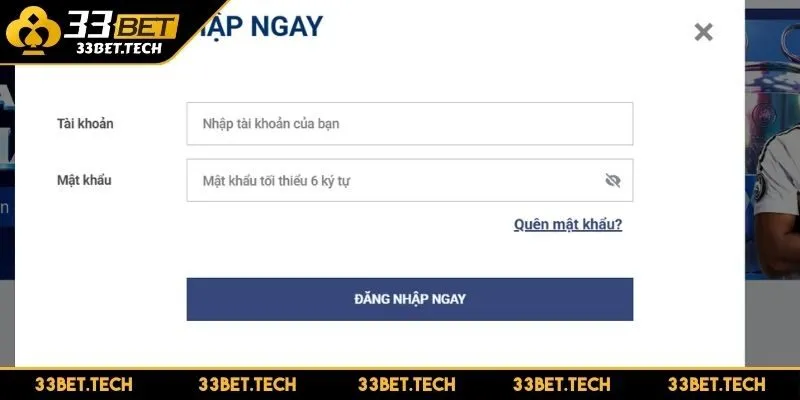 Thực hiện đăng nhập và khởi động trải nghiệm cá cược đỉnh cao cùng 33BET