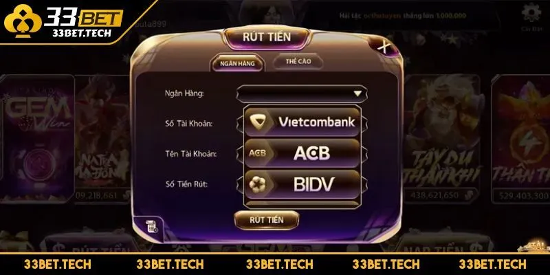 Một số lưu ý khi rút tiền tại 33BET cho tân binh